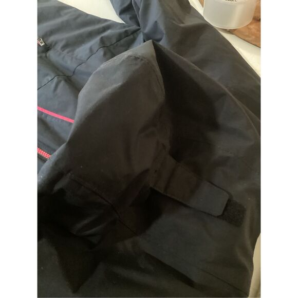 Columbia Thermal Coil Full Zip Jacket Coat Sz XL Hooded Black Pink - Picture 9 of 9